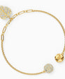 SWAROVSKI Remix Gold Tone Plated White Crystal Palm Leaf Bracelet - M size #5528850