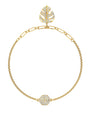 SWAROVSKI Remix Gold Tone Plated White Crystal Palm Leaf Bracelet - M size #5528850