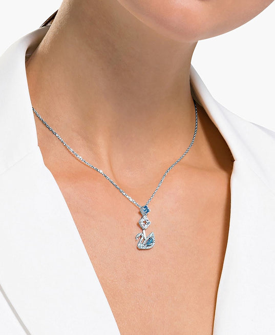 SWAROVSKI Dazzling Swan Y necklace - Blue #5530625