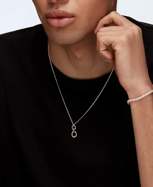 SWAROVSKI Infinity Pendant - Black & Rose Gold Tone Plated #5533722
