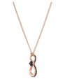 SWAROVSKI Infinity Pendant - Black & Rose Gold Tone Plated #5533722