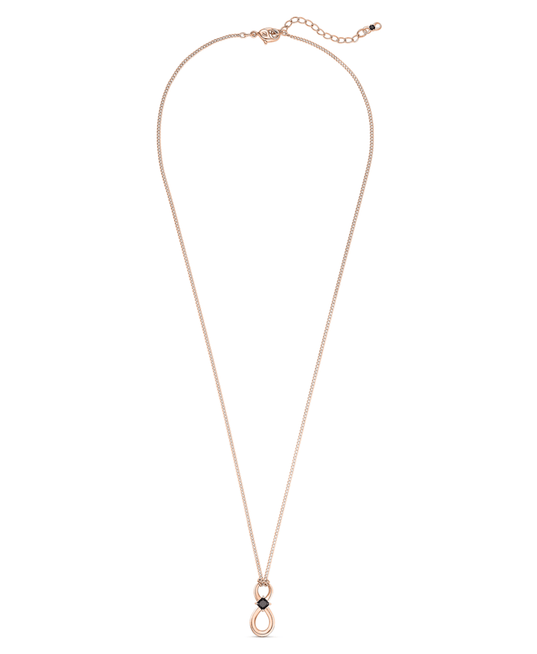 SWAROVSKI Infinity Pendant - Black & Rose Gold Tone Plated #5533722