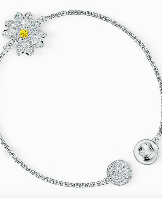 SWAROVSKI Remix Flower Strand White Bracelet - L Size #5535299