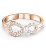 SWAROVSKI Infinity Ring - White & Rose Gold Tone Plated - Size 52 #5535400