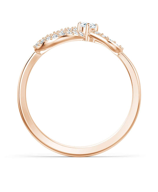 SWAROVSKI Infinity Ring - White & Rose Gold Tone Plated - Size 52 #5535400