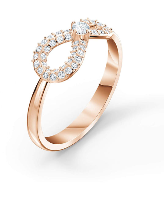 SWAROVSKI Infinity Ring - White & Rose Gold Tone Plated - Size 52 #5535400