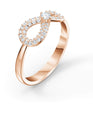 SWAROVSKI Infinity Ring - White & Rose Gold Tone Plated - Size 52 #5535400