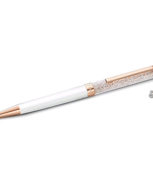 SWAROVSKI Crystalline Celebration 2021 Bow ballpoint pen - White & Rose gold-tone plated #5553339