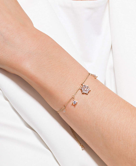 SWAROVSKI Magic Snowflake Bracelet - White & Rose Gold Tone Plated #5558186