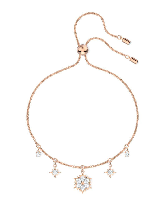 SWAROVSKI Magic Snowflake Bracelet - White & Rose Gold Tone Plated #5558186