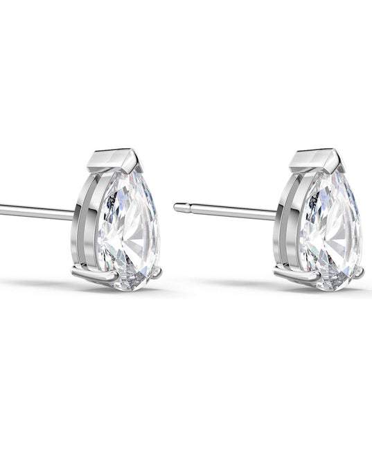 SWAROVSKI Attract Pear Stud Pierced Earrings - White #5563121