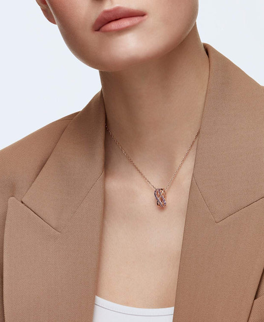 SWAROVSKI Twist pendant - Purple & Rose Gold Tone Plated #5563907