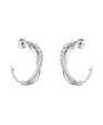 SWAROVSKI Twist Hoop Earrings - White #5563908