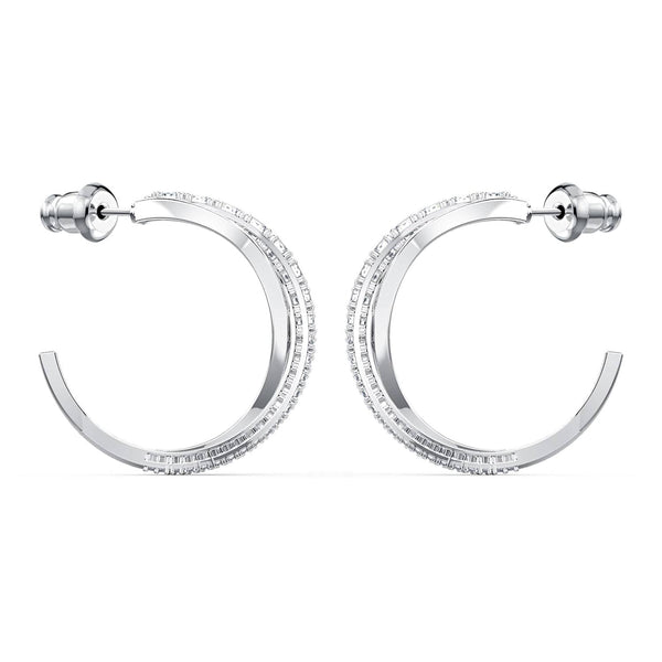 SWAROVSKI Twist Hoop Earrings - White #5563908