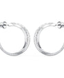 SWAROVSKI Twist Hoop Earrings - White #5563908