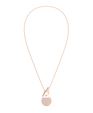 SWAROVSKI Ginger T Bar Necklace - White & Rose Gold Tone Plated #5567529