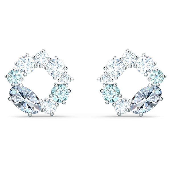 SWAROVSKI Attract Circular stud earrings - Blue #5570943