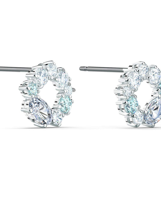 SWAROVSKI Attract Circular stud earrings - Blue #5570943