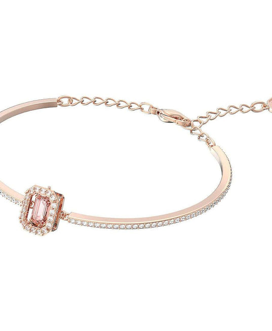 Swarovski Una Bangle 5620555: Octagon Cut Pink & Rose Gold
