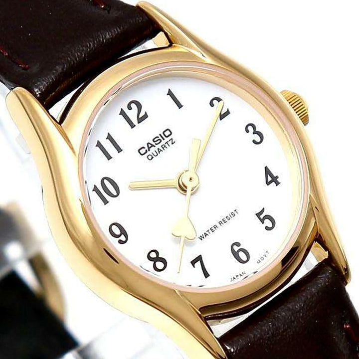 Casio LTP-1094Q-7B5RDF Ladies' Elegant Leather Watch - View 4