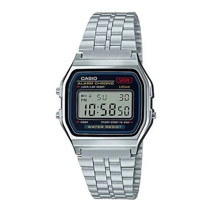 Casio Digital Classic A159WA-N1DF Stainless Steel Watch - View 1