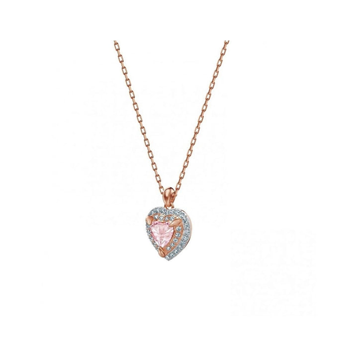 Swarovski One Heart Pendant, Rose Gold & Pink, 5439314 - View 2
