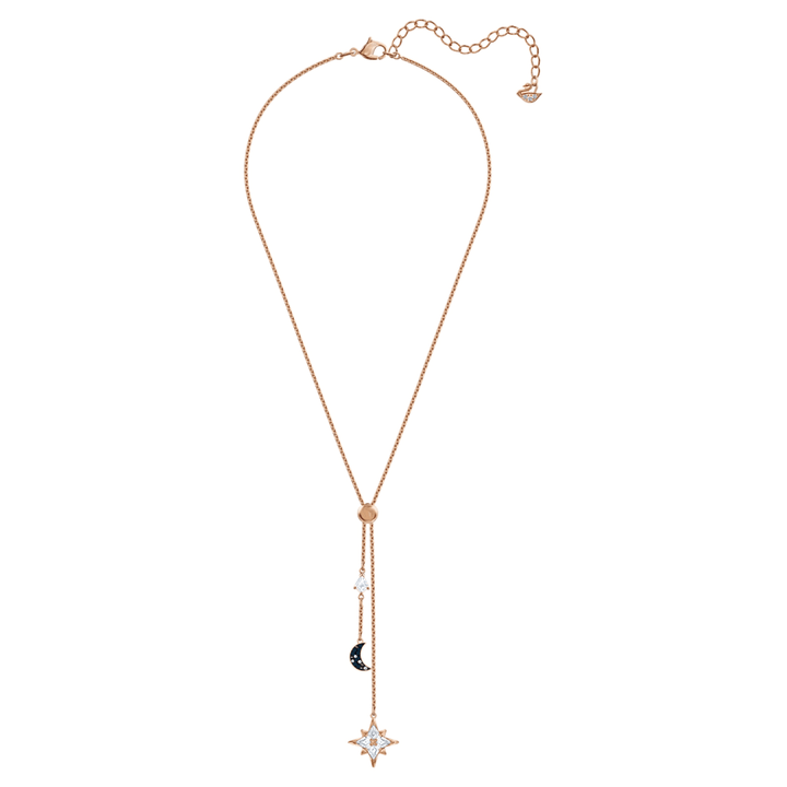 Swarovski Symbolic Y Necklace: Rose-Gold & Multi-Colored (5494357) - View 2