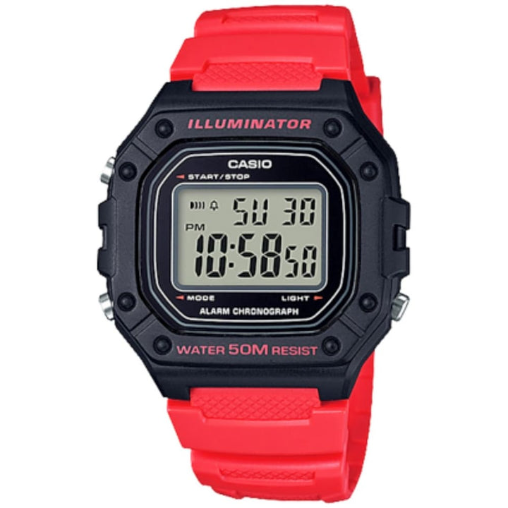 Casio Illuminator W-218H-4BVDF Retro Digital Watch - View 1