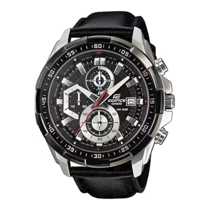 Casio Edifice EFR-539L-1AVUDF Chronograph Watch - Black Leather - View 1