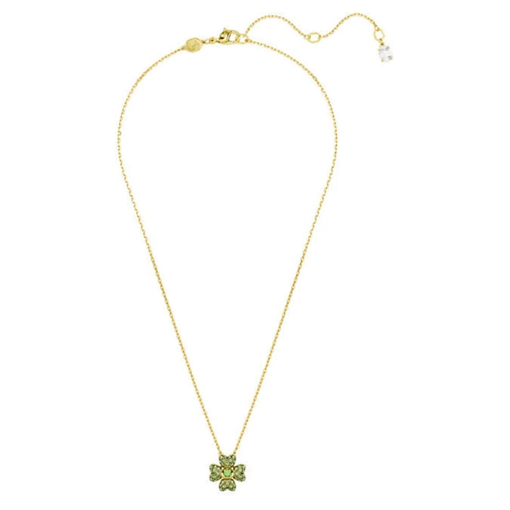 Swarovski Idyllia Clover Pendant, Green & Gold 5671144 - View 2