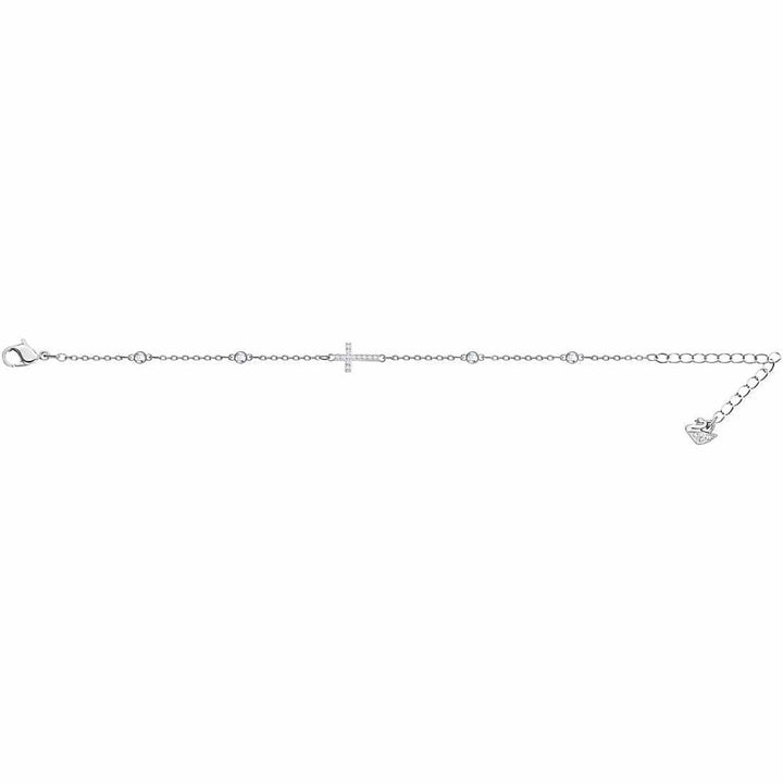 Swarovski Mini Cross Bracelet - Elegant White Crystal Design 5395824 - View 3