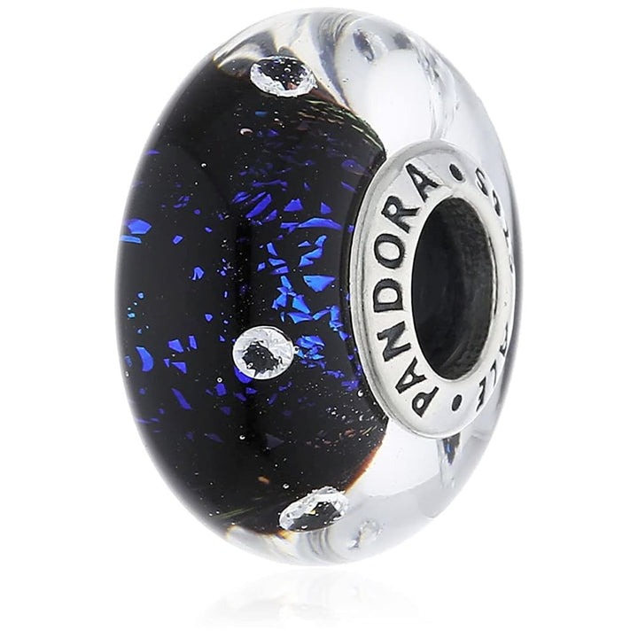 Pandora Midnight Blue Fizzle Murano Glass Charm 791627CZ - View 2