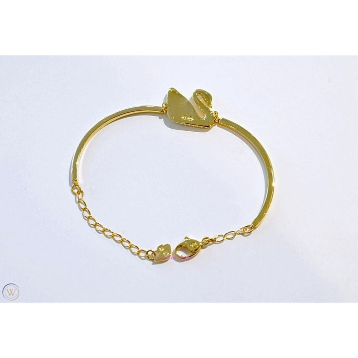 Swarovski Swan 5083133 Gold-Plated Crystal Bangle - View 3