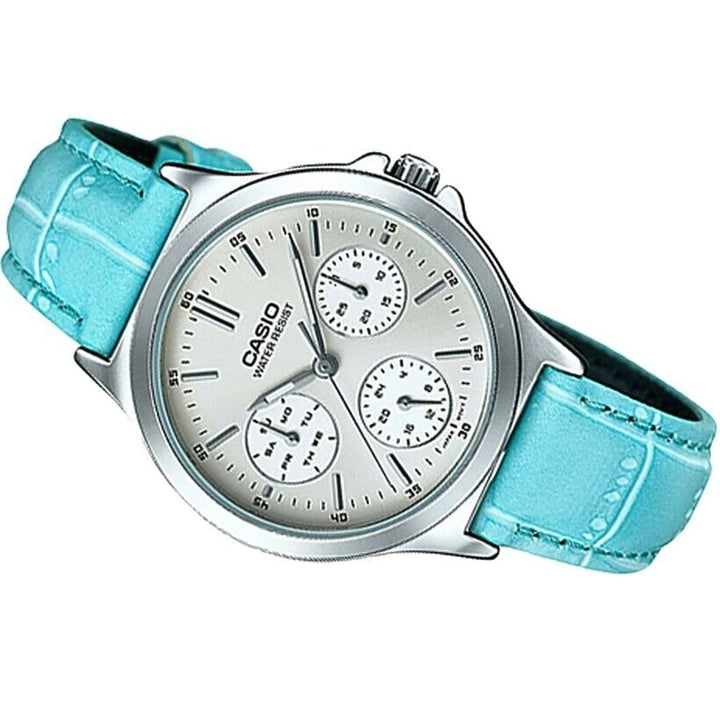 Casio Standard LTP-V300L-2AUDF Women's Leather Watch - Blue - View 2