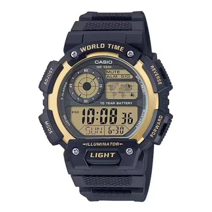 Casio Youth Digital Watch AE-1400WH-9AVDF - World Time - View 1