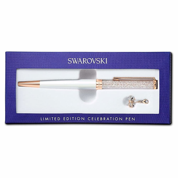 Swarovski Crystalline Celebration 2021 Bow Pen - Rose Gold & White (5553339) - View 4