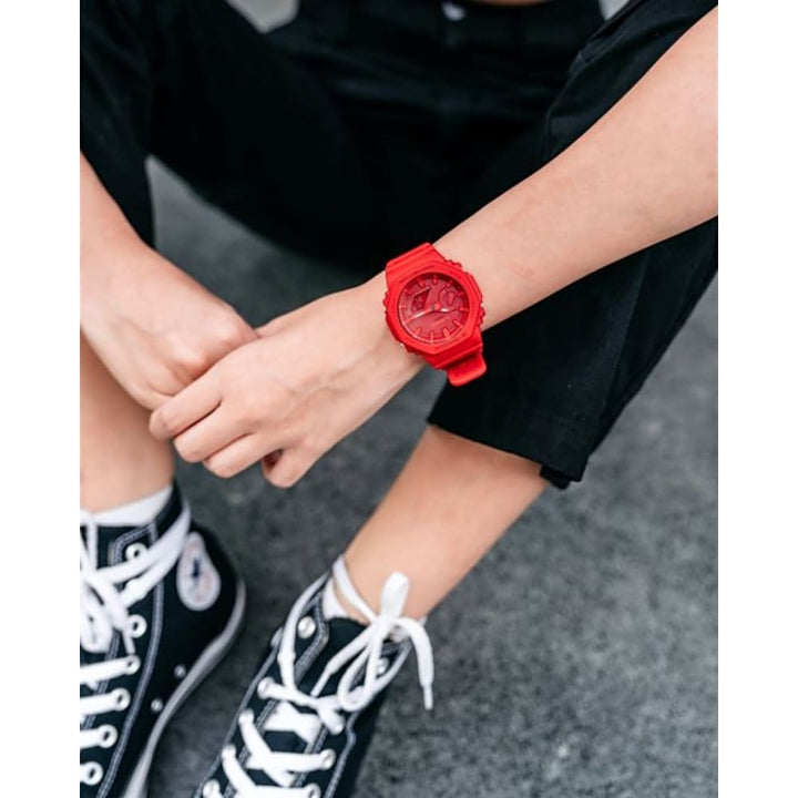 Casio G-Shock GA-2100-4AER Red Resin Unisex Watch - View 4