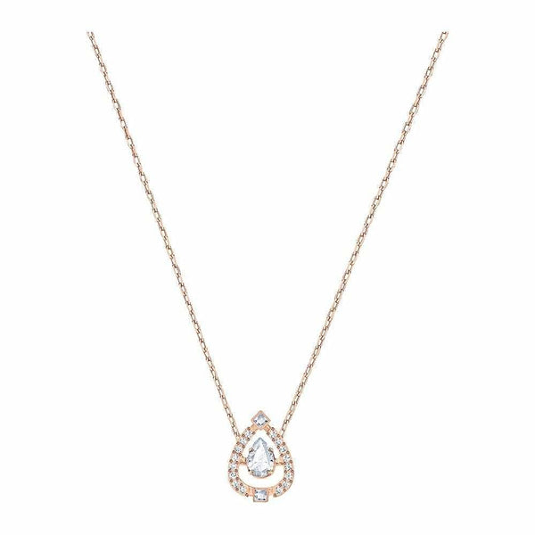 Swarovski Sparkling Dance Pear Necklace, Rose Gold 5451993 - View 1