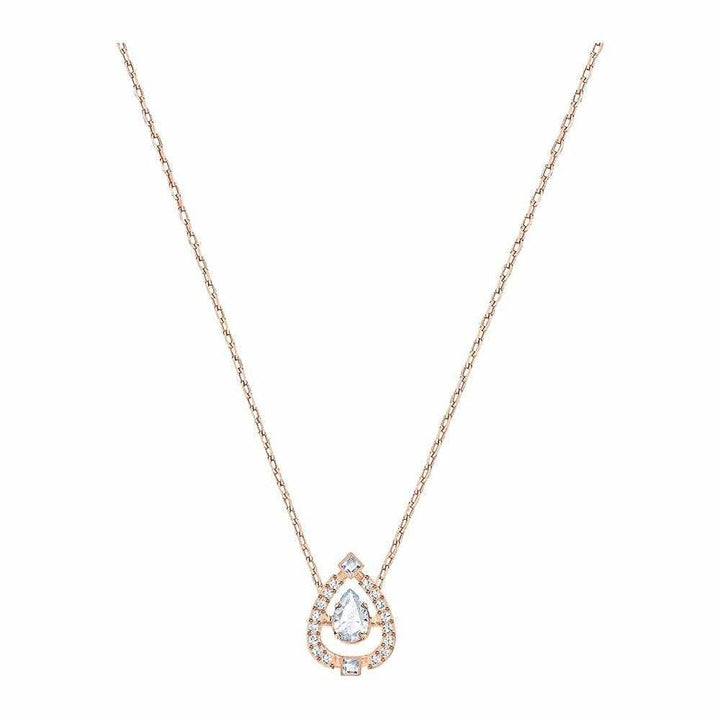 Swarovski Sparkling Dance Pear Necklace, Rose Gold 5451993 - View 1