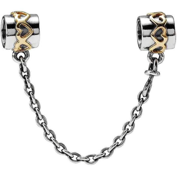 Pandora Love Heart Two-Tone Safety Chain 790307-05 - View 3