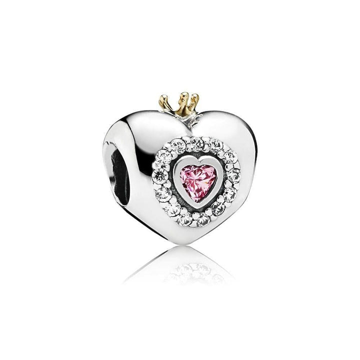 Pandora Pink Princess Heart Charm 791375PCZ - A Royal Touch - View 3