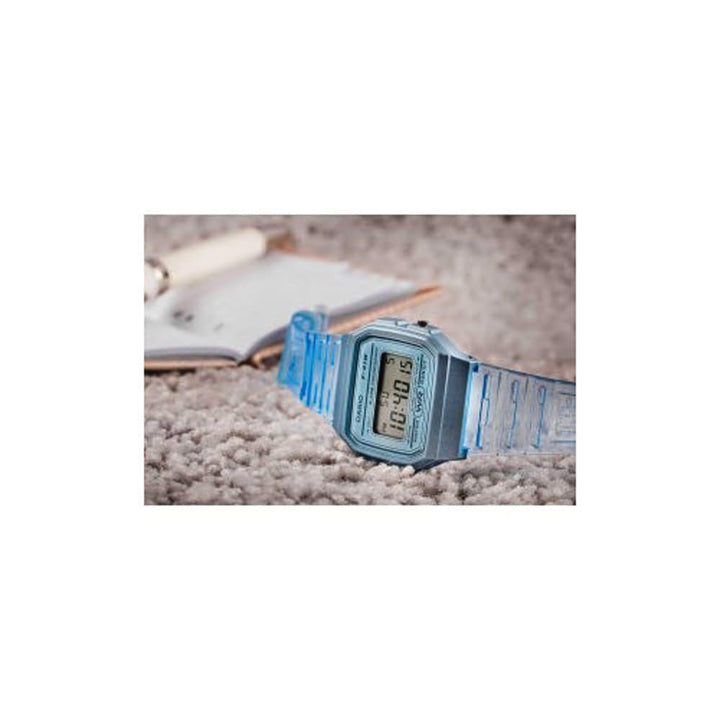 Casio POP F-91WS-2DF Retro Blue Digital Watch - View 3