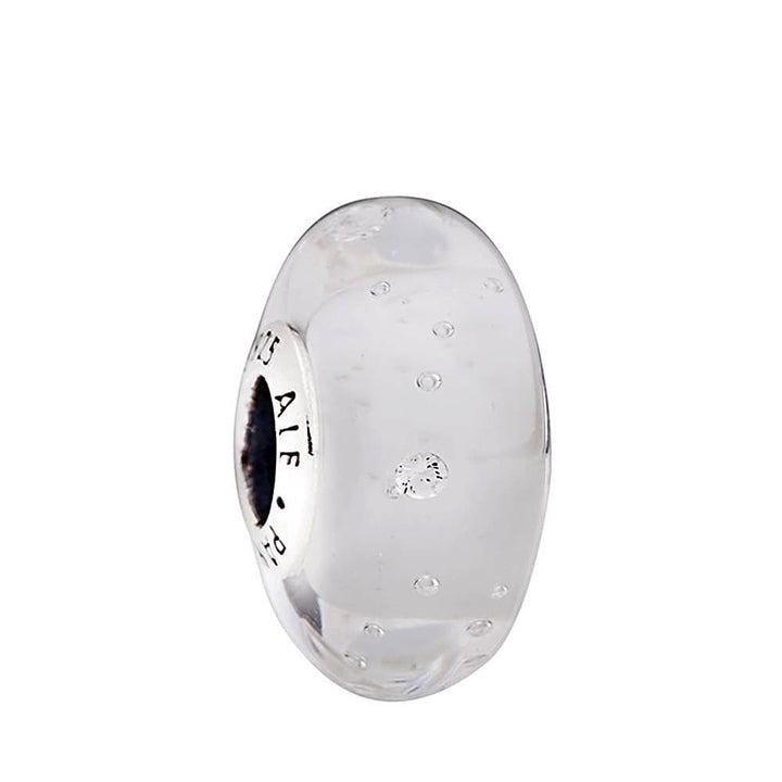 Pandora White Fizzle Murano Glass Charm 791617CZ - View 3