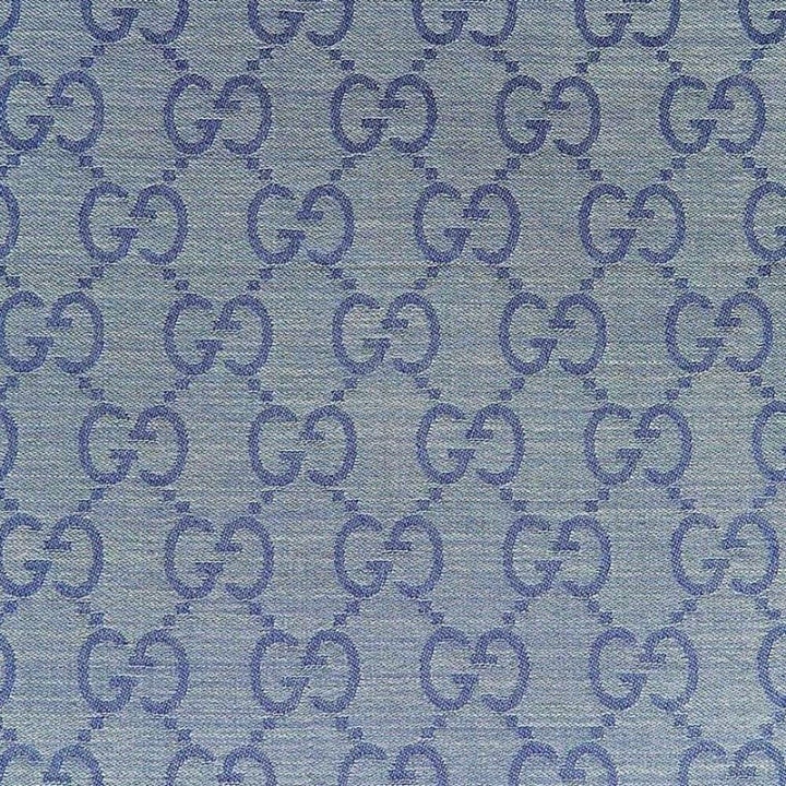 Gucci Nile Sky Blue Wool Silk Scarf - Model 165904-3G646-4769 - View 2