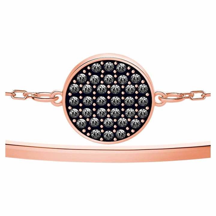 Swarovski Ginger Bangle, Rose Gold & Gray #5389046 - View 2