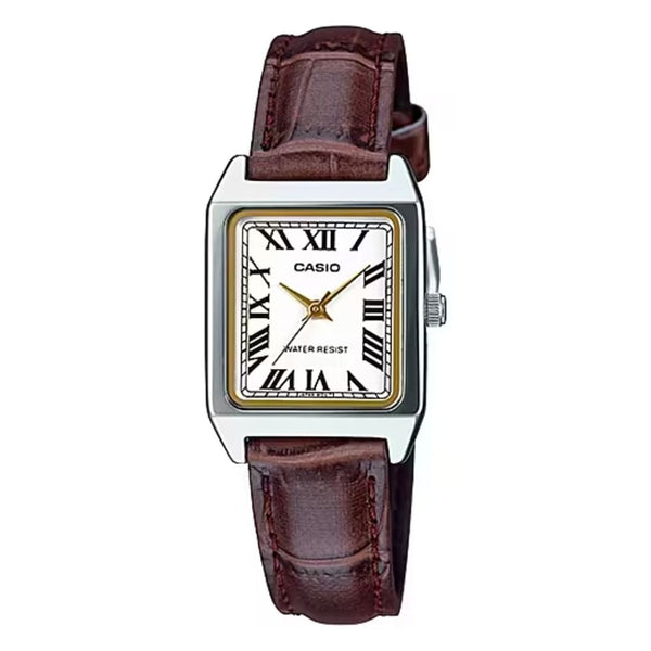 Casio Analog Brown Leather Watch LTP-V007L-7B2UDF - View 1