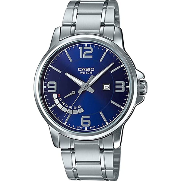 Casio MTP-E124D-2AVDF Men's Stainless Steel Analog Watch - View 1