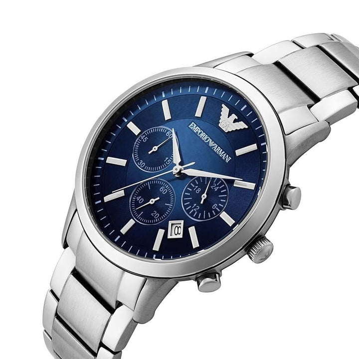 Armani AR2448 Men's Chronograph Watch with Blue Dial - View 2