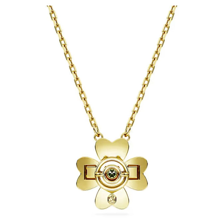 Swarovski Idyllia Clover Pendant, Green & Gold 5671144 - View 4