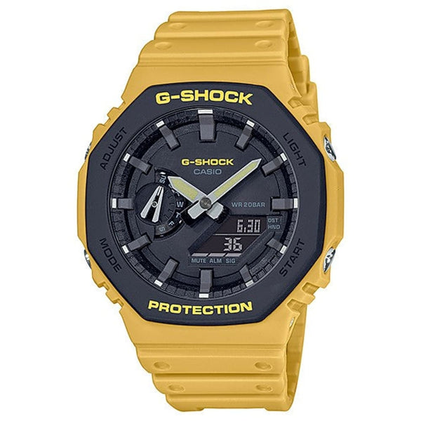 Casio G-Shock GA-2110SU-9ADR Yellow Accent Shock Resistant Watch - View 1